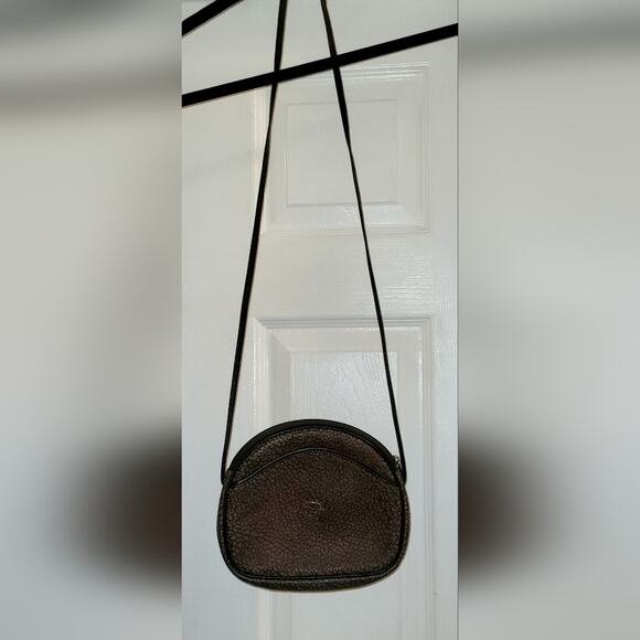 Bush Australia Kangaroo Crossbody Purse Pebbled Brown Leather - Picture 3 of 11